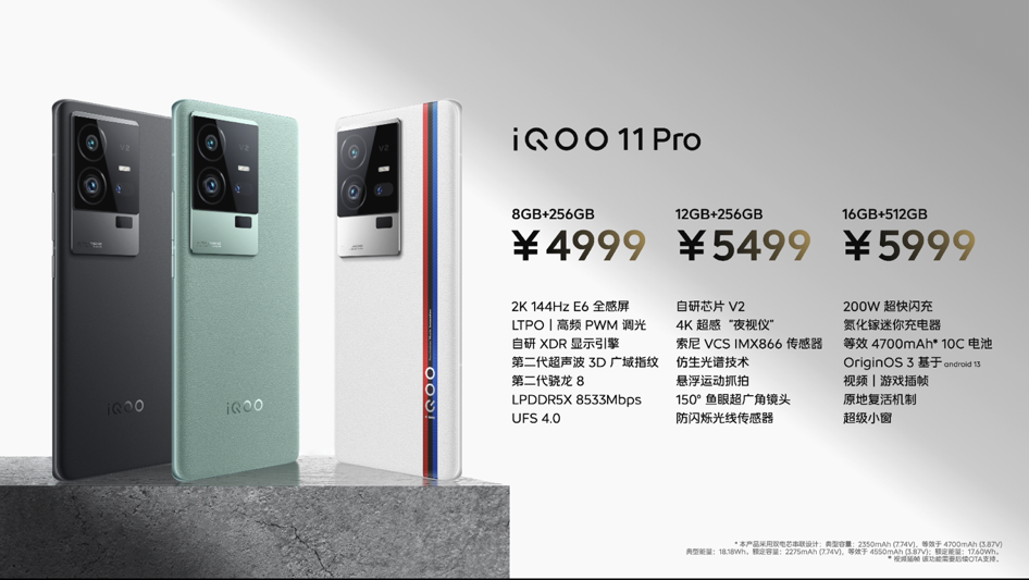 骁龙8 Gen2领衔 iQOO 11系列搭载全新性能铁三角