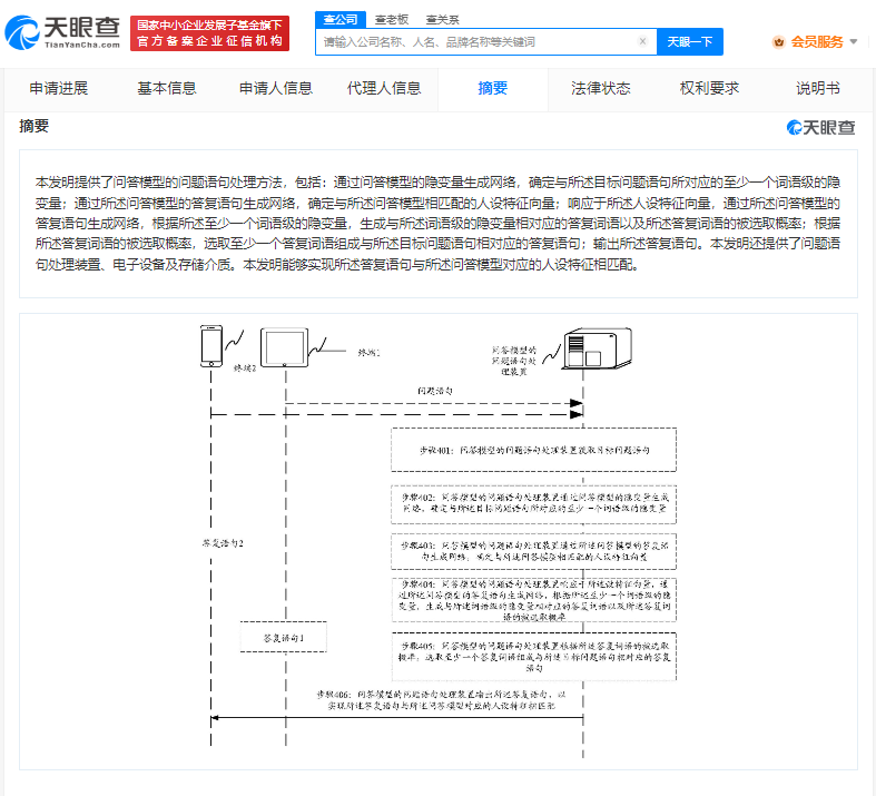 腾讯与清华申请问答模型专利获授权# 可实现人设特征匹配