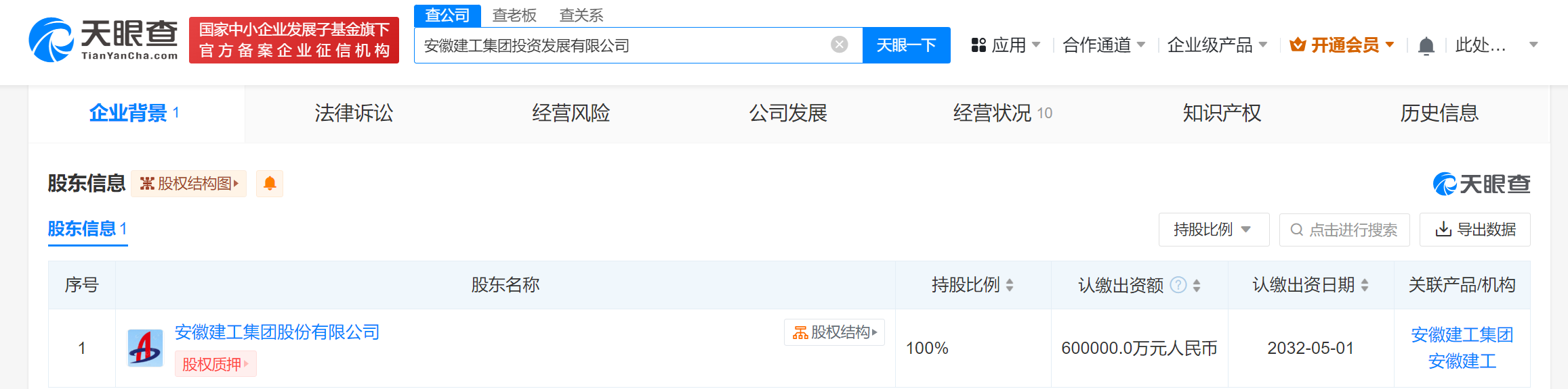 #安徽建工投资发展公司注册成立# 注册资本60亿