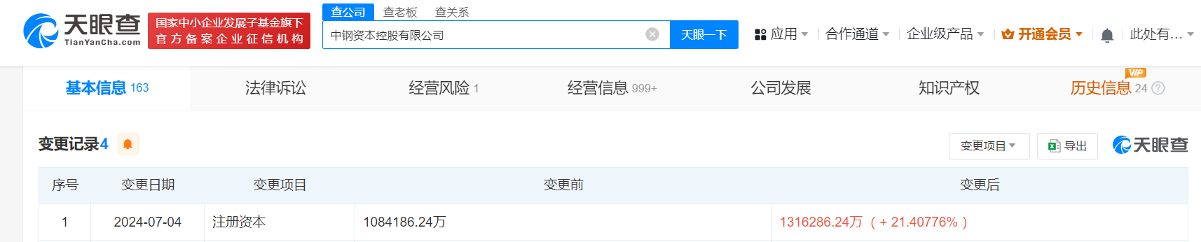 中钢资本控股公司增资至131亿