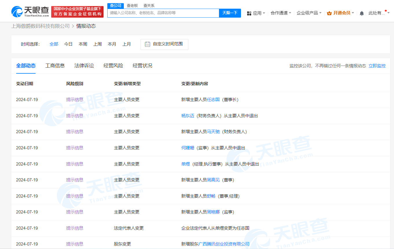 腾讯收购朝夕光年旗下傲爵数码