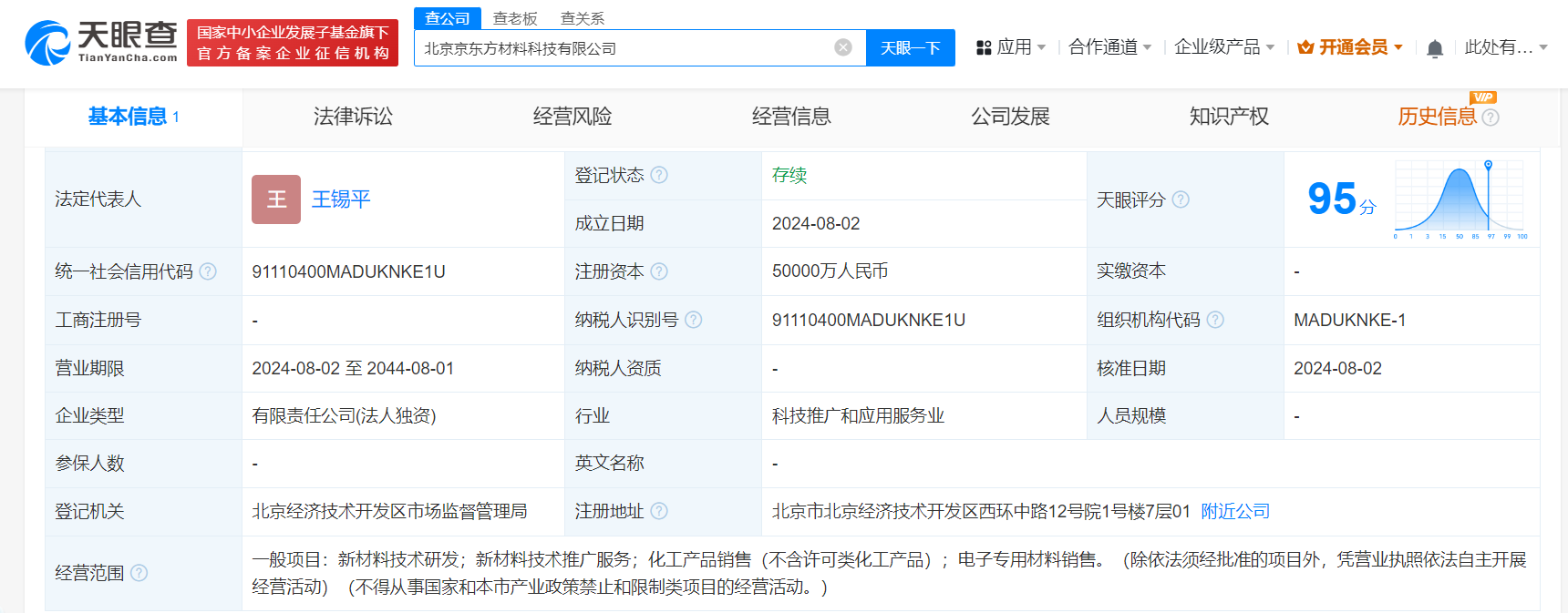 京东方5亿成立材料科技公司