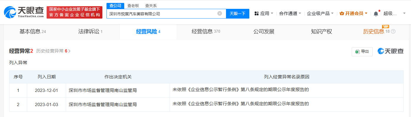 王自如名下公司已经营异常