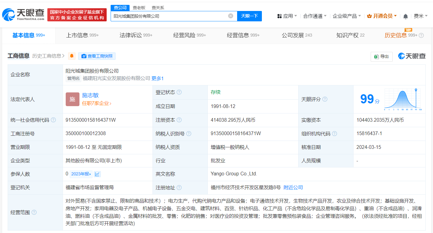 阳光城等被强制执行3亿