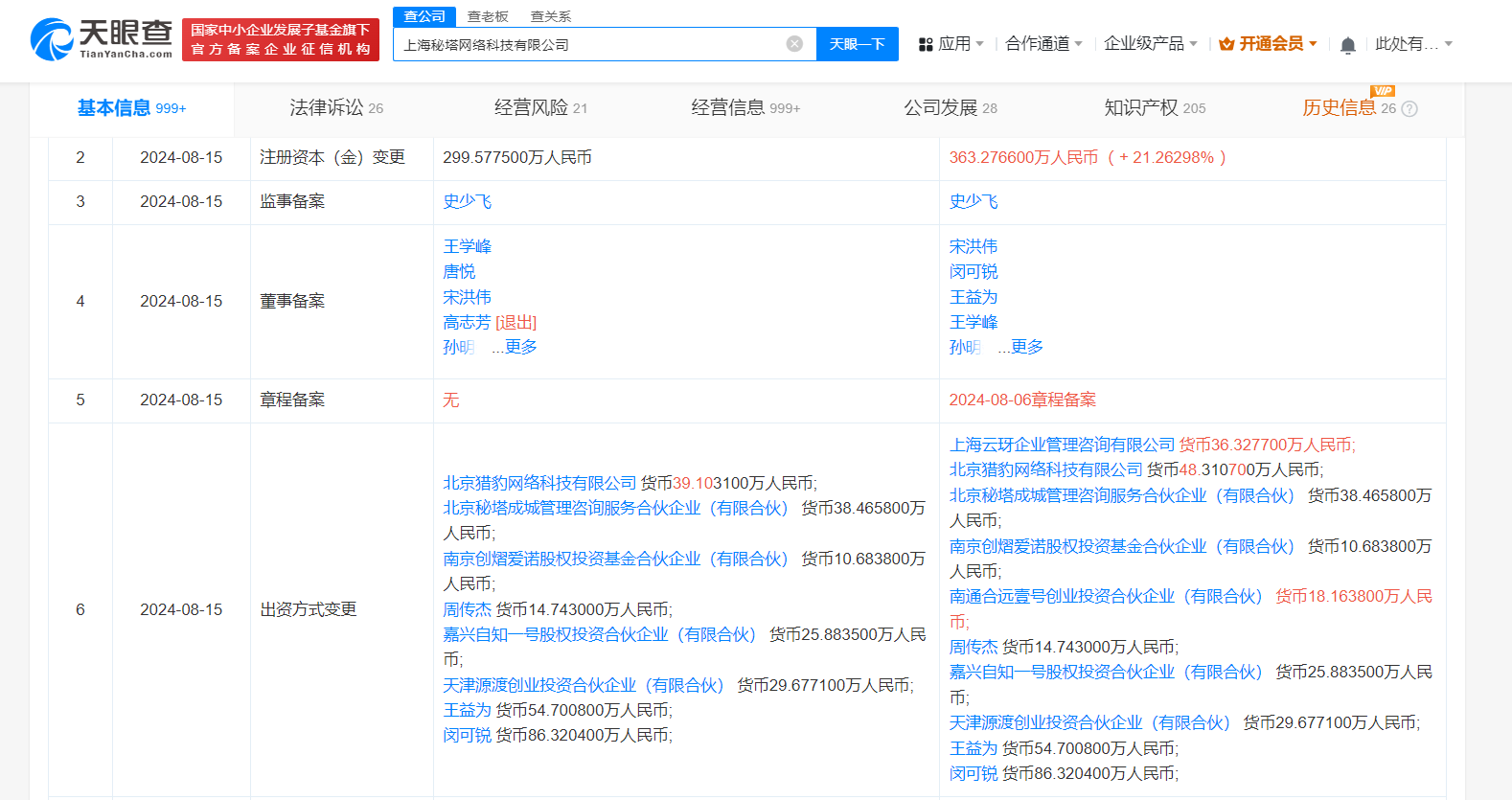 蚂蚁集团子公司入股秘塔AI公司