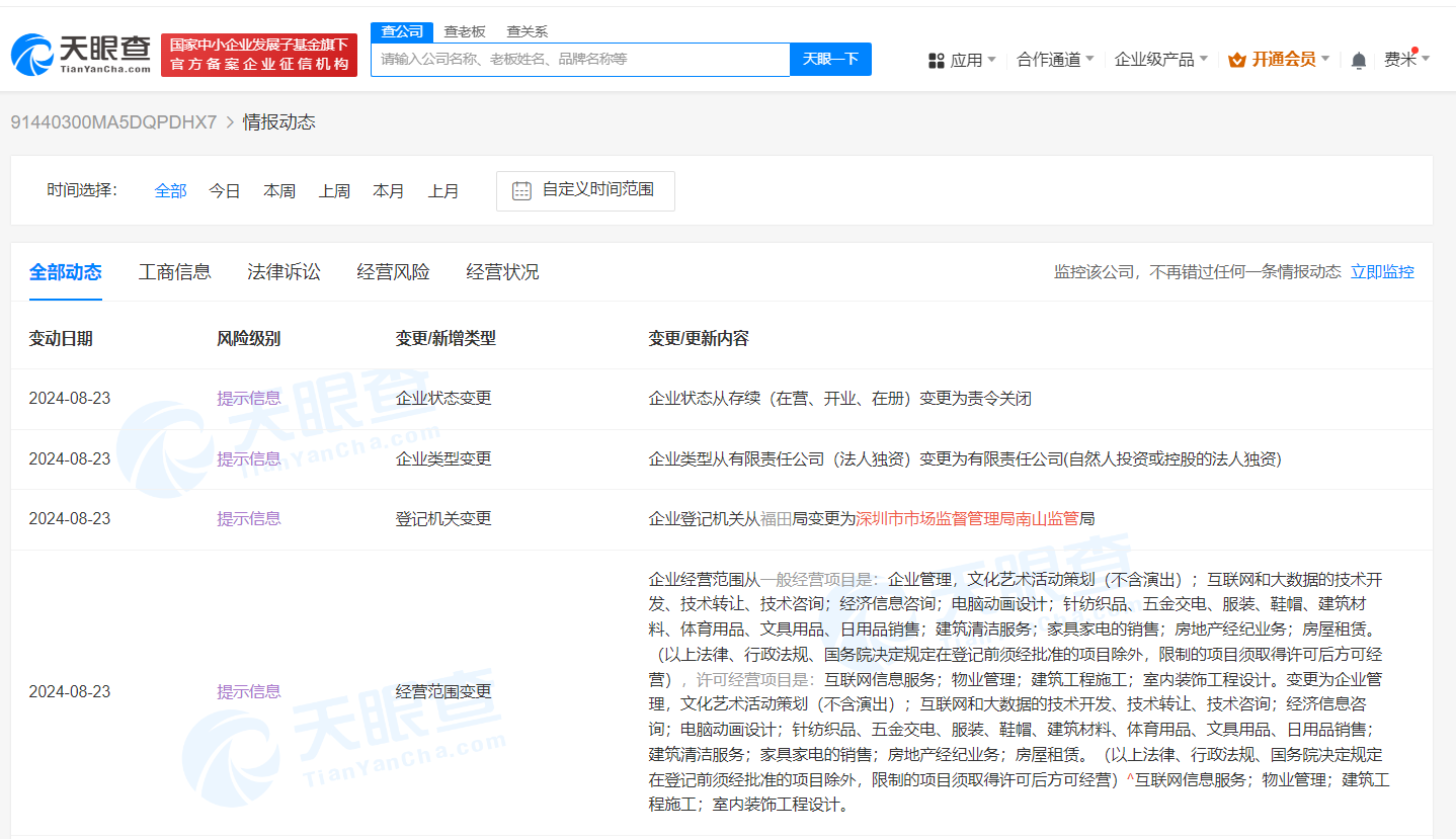 深圳蛋壳公寓公司已被责令关闭