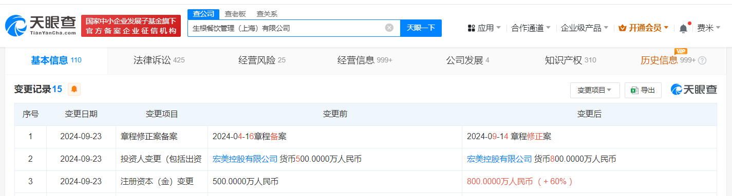 一点点奶茶公司增资至800万
