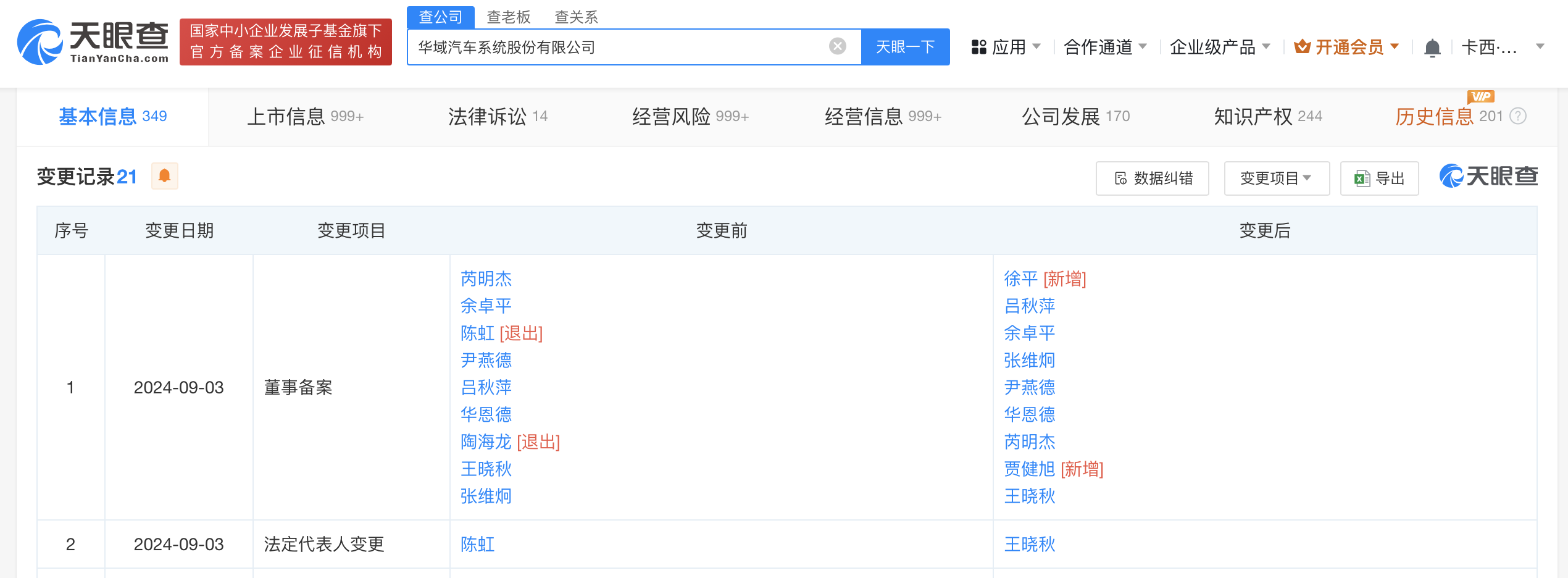 华域汽车换帅完成工商变更