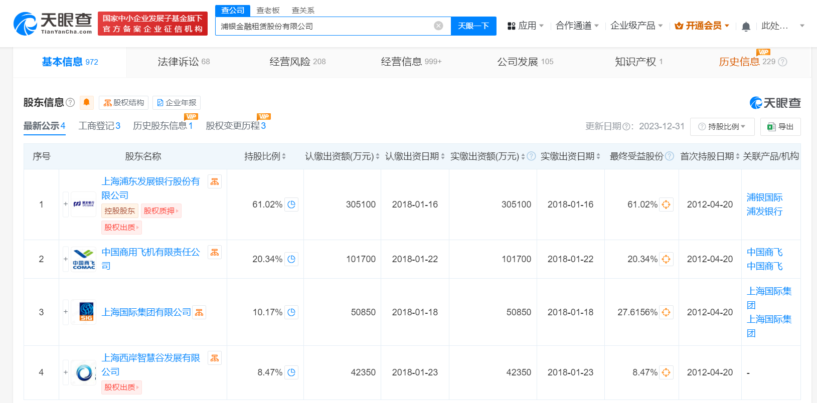 浦银金融租赁公司增资至64亿