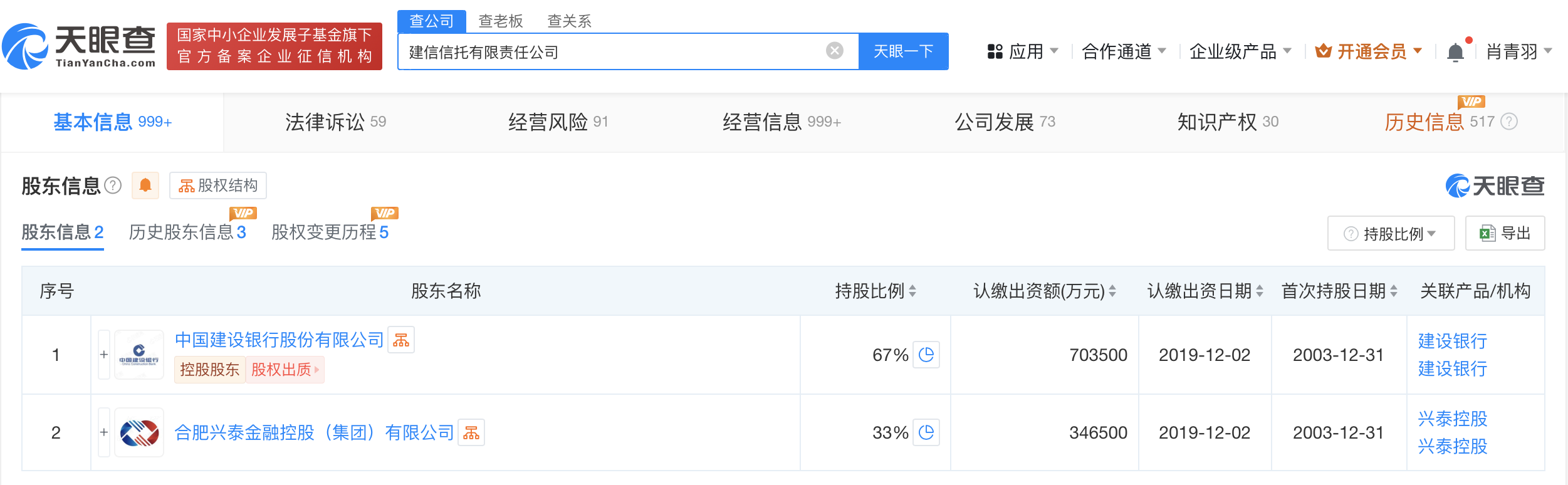 建信信托换帅完成工商变更