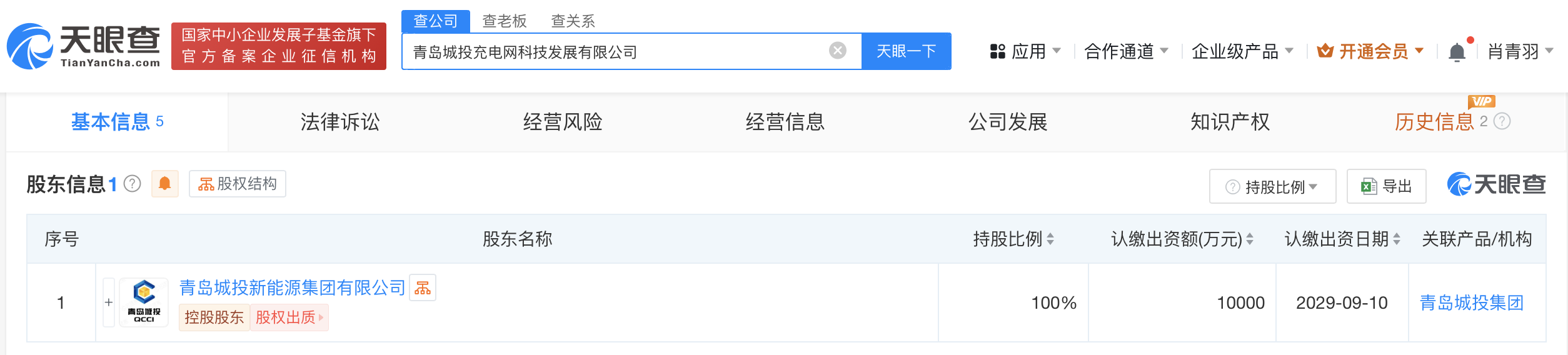 #青岛城投集团成立充电网科技发展公司# 注册资本1亿