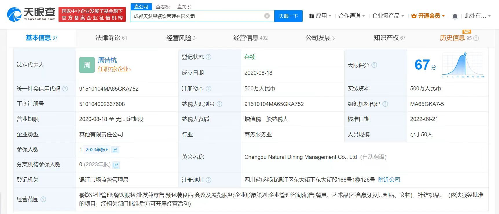 关晓彤代言的天然呆被申请破产