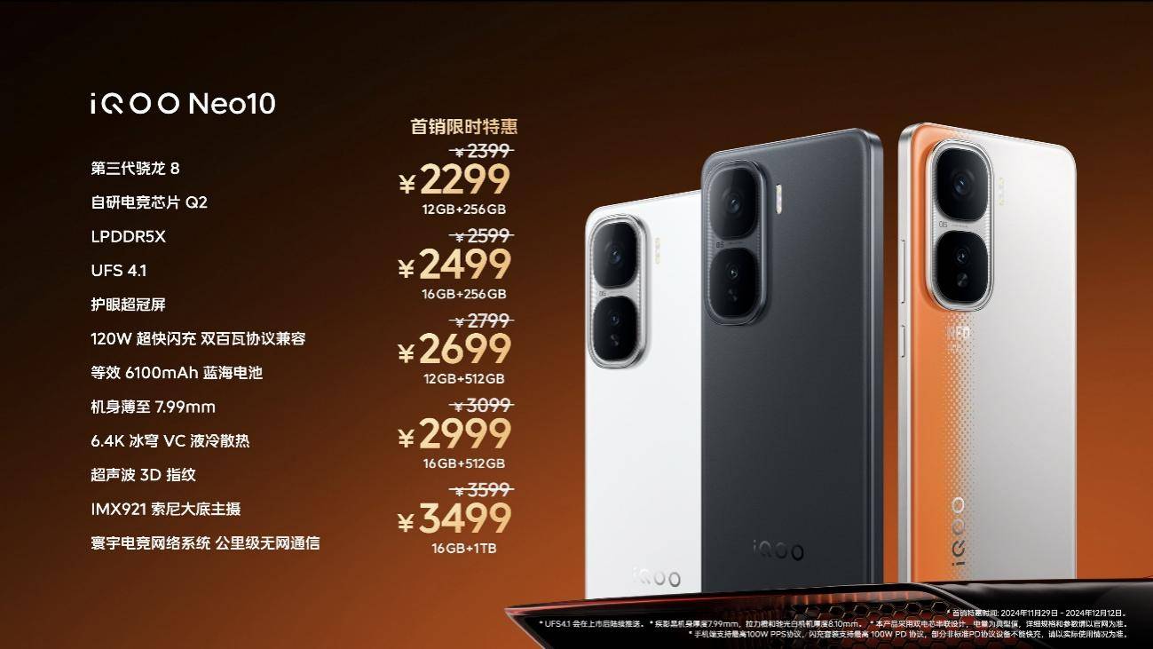 三大蓝科技加满 “满血双芯战神”iQOO Neo10系列发布