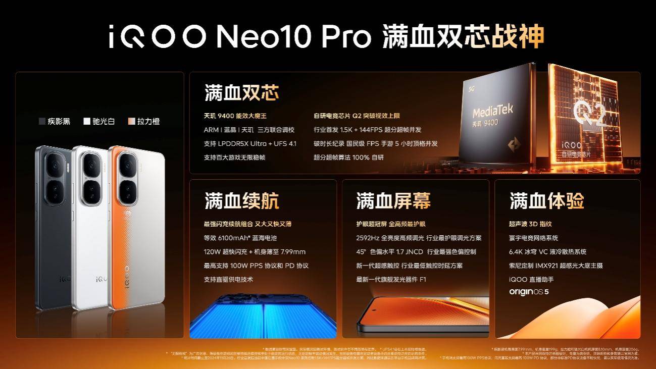 三大蓝科技加满 “满血双芯战神”iQOO Neo10系列发布
