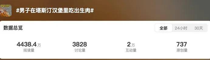 塔斯汀中国汉堡又叒给顾客吃生肉！网友：请别再碰瓷国货了