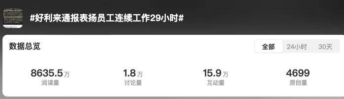 连续工作29小时，她们被好利来通报表扬了……