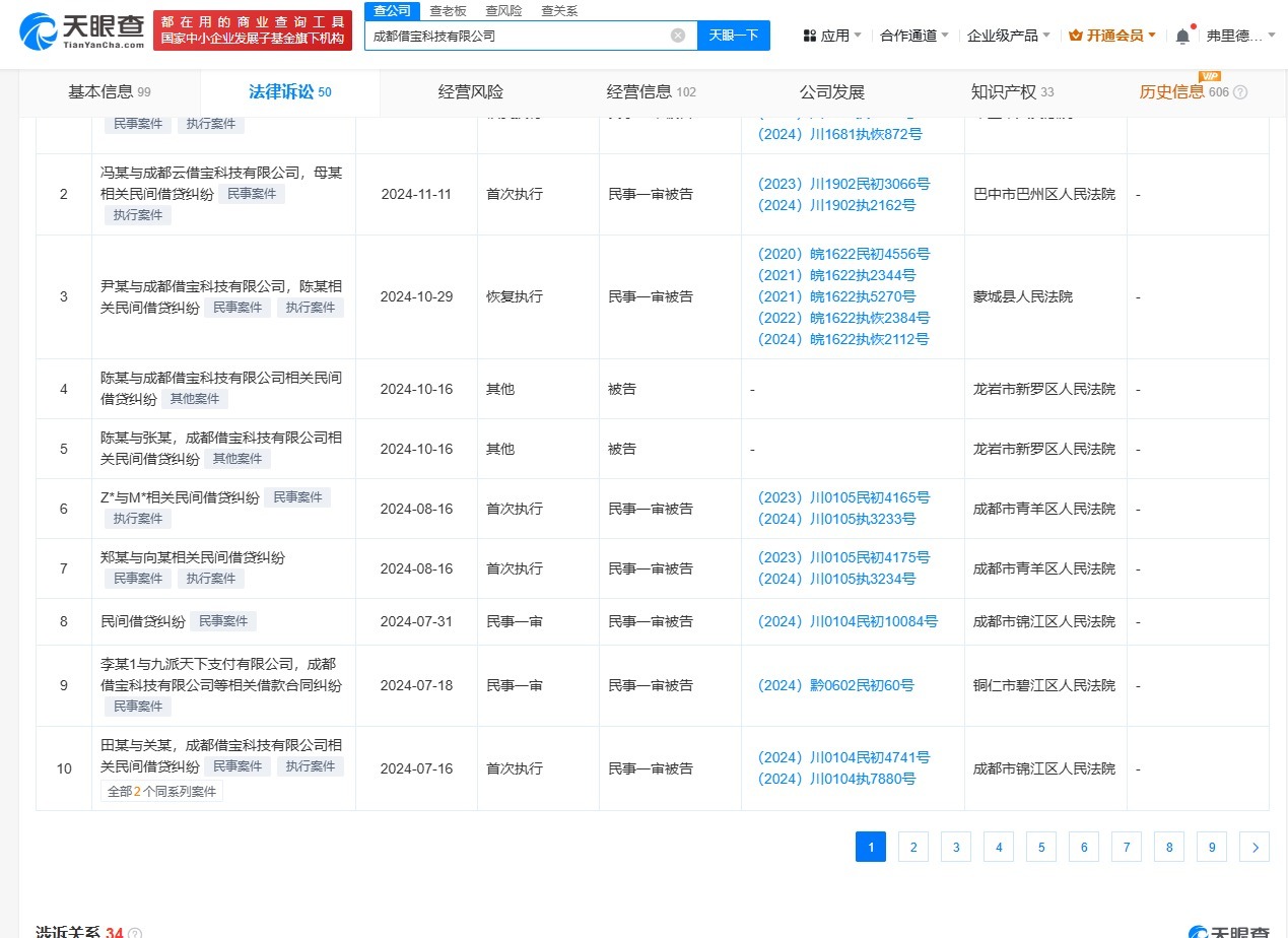 天眼查315数据：#电子签隐身放贷涉及多起民间借贷纠纷#