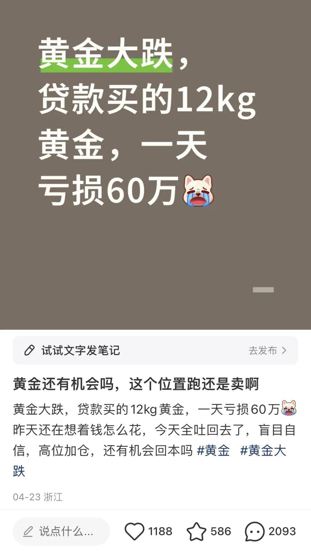 疯狂的黄金赌徒！网贷60万炒金，一天亏掉6年工资……
