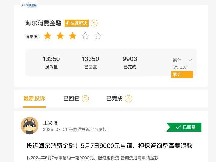 官司超10万件的海尔消金被重罚，疯狂的网贷该刹车了……