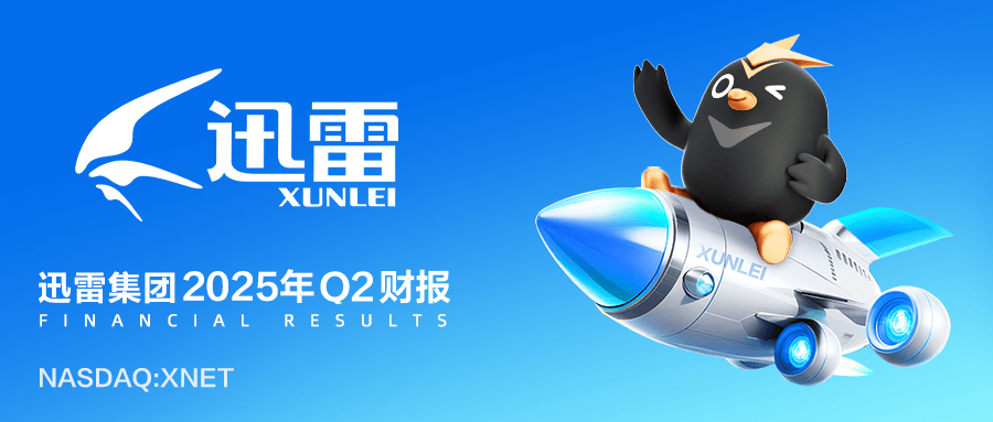 迅雷发布2025年第二季度财报：总营收1.04亿美元 同比增长30.6%