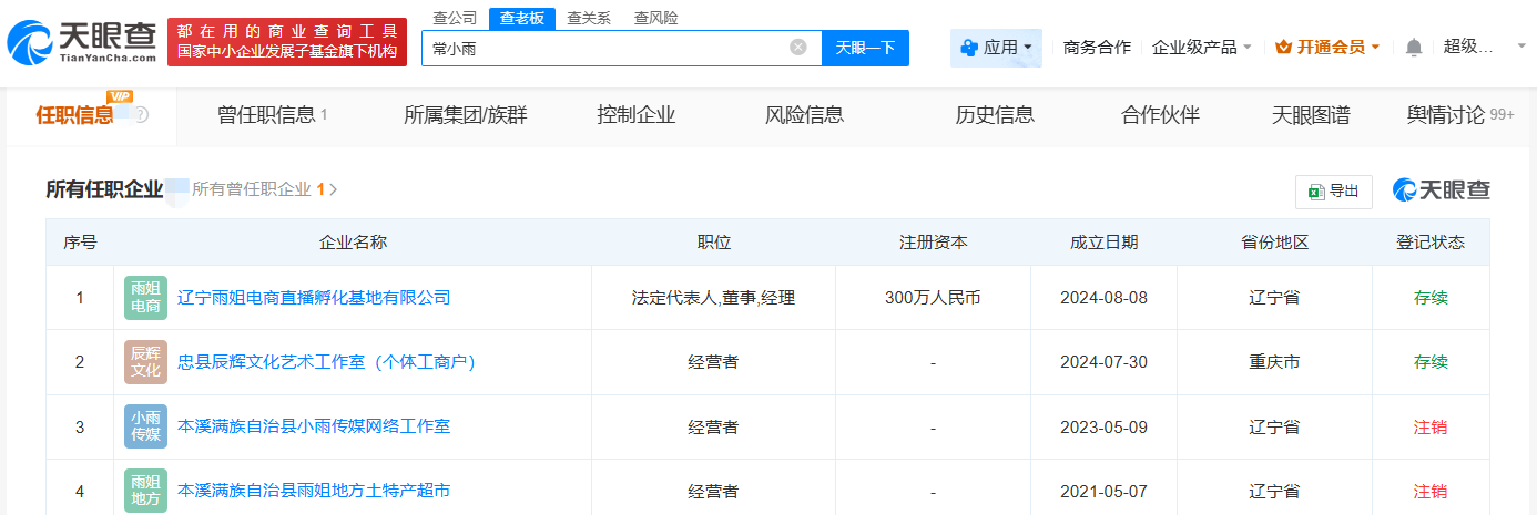揭秘东北雨姐夫妇公司现状