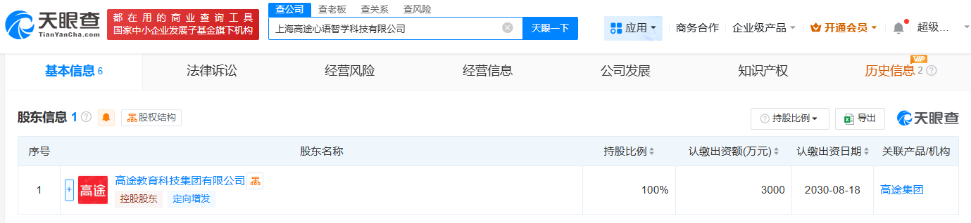 #高途在上海成立心语智学科技公司# 含多项AI业务