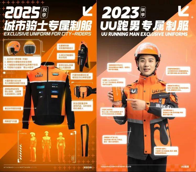 火出圈上福布斯的淘宝闪购工装，被UU跑腿满级阴阳撞衫……