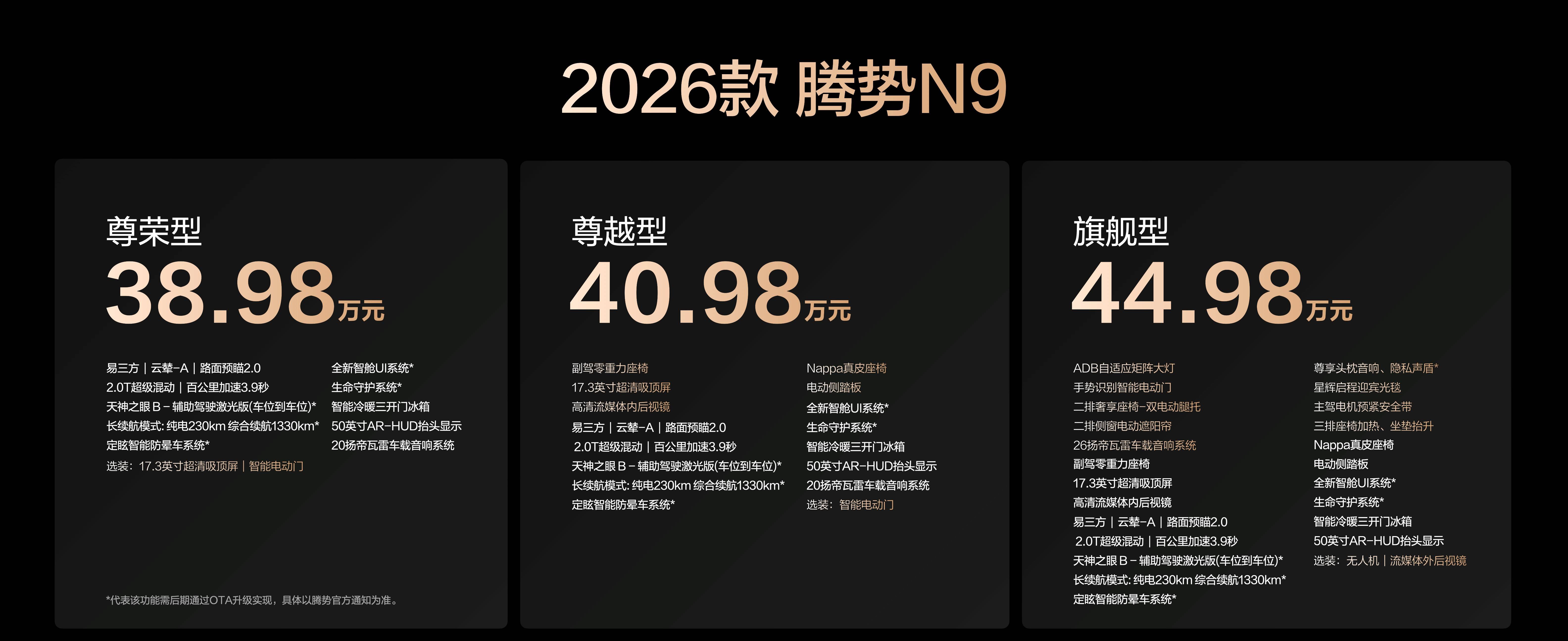 国民女神高圆圆代言！2026款腾势N9正式上市，38.98万元起！