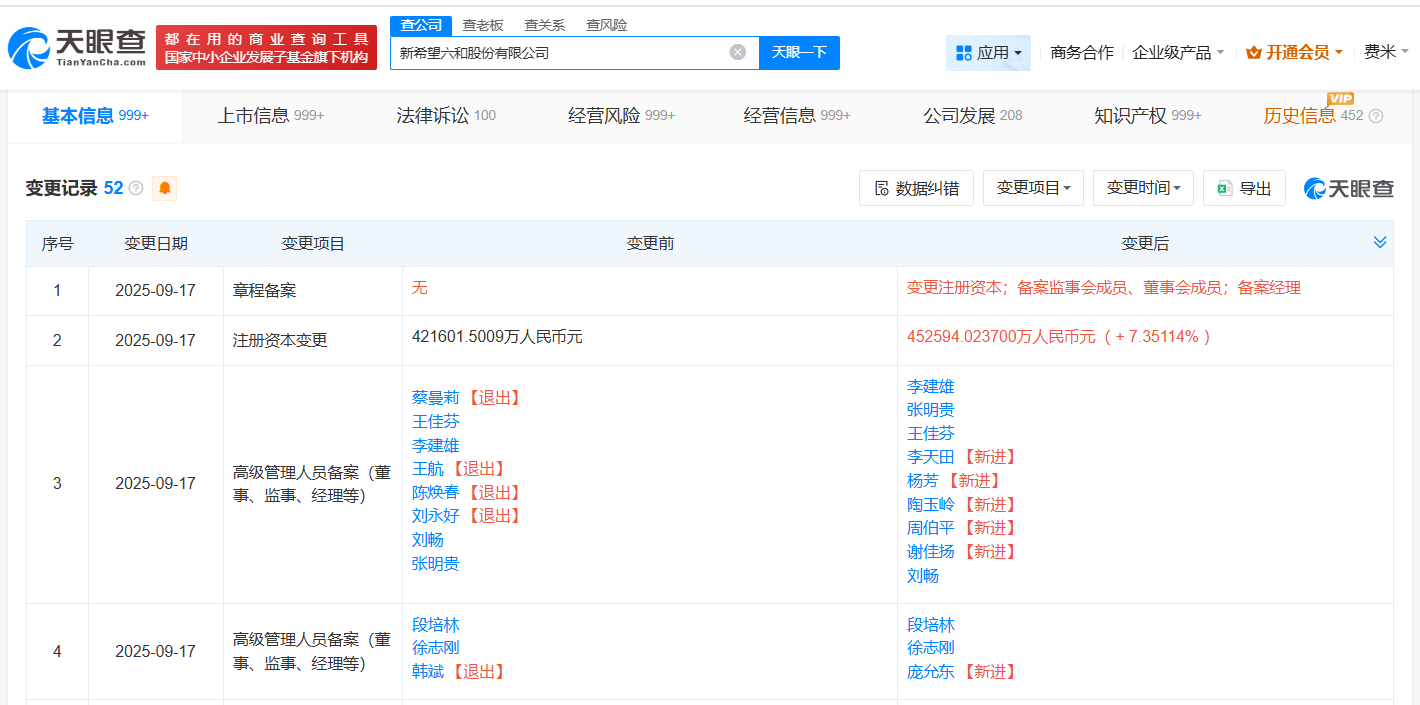 新希望增资至约45.3亿增幅约7%