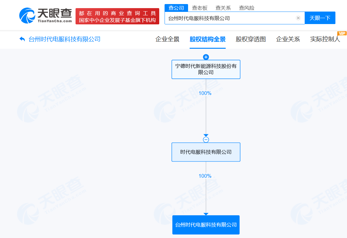 宁德时代在浙江台州成立科技公司注册资本500万