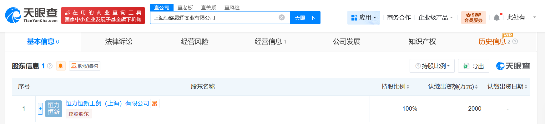 恒力期货在上海成立实业公司注册资本2000万