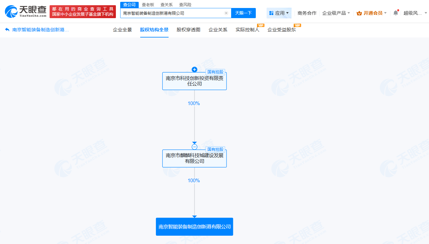 #南京智能装备制造创新港公司成立# 注册资本1亿