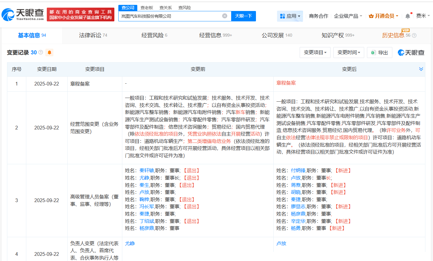 卢放任岚图汽车董事长