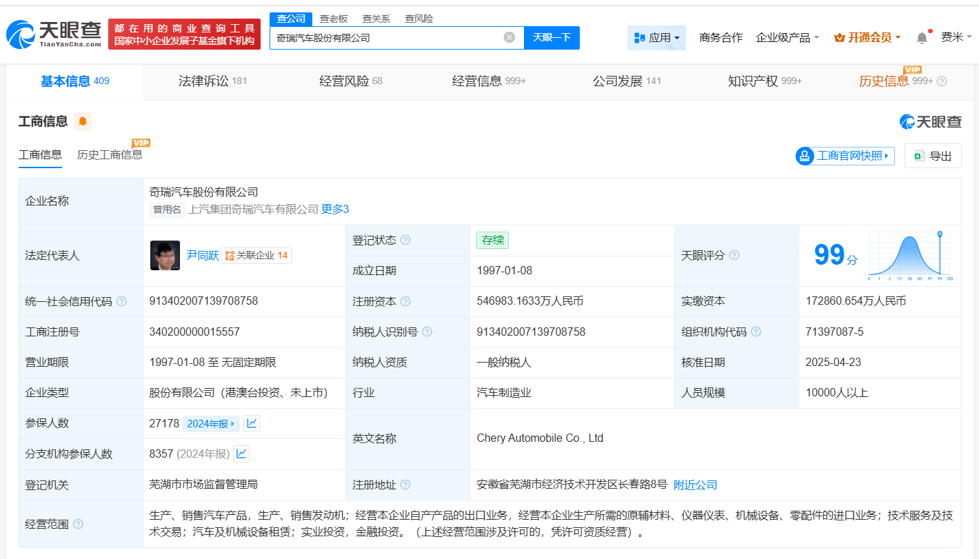 奇瑞汽车商业版图盘点