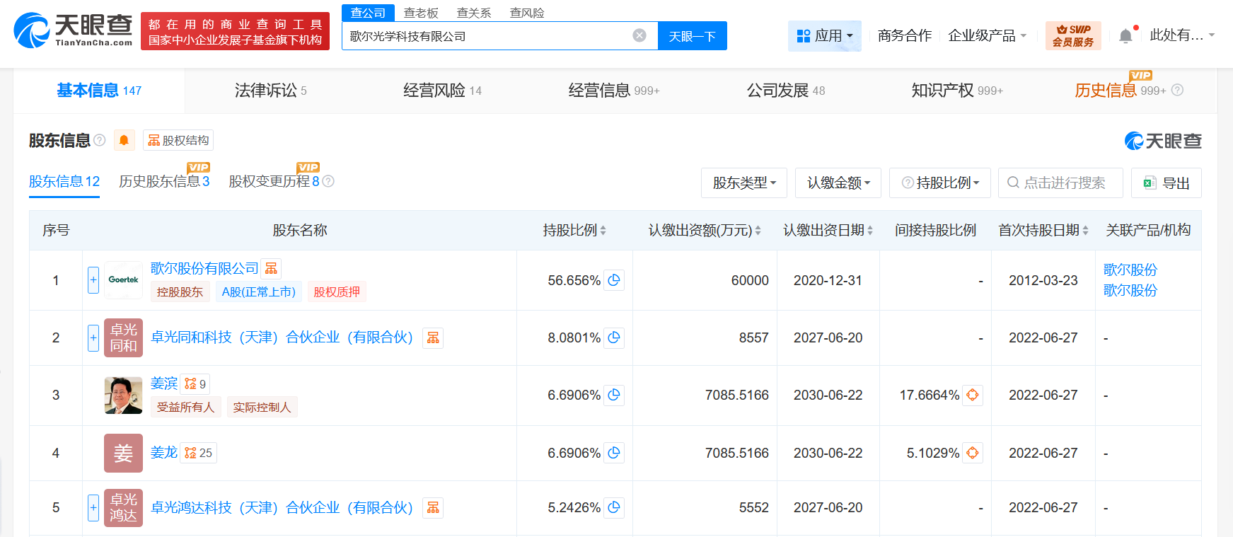 歌尔光学科技公司增资至10.6亿
