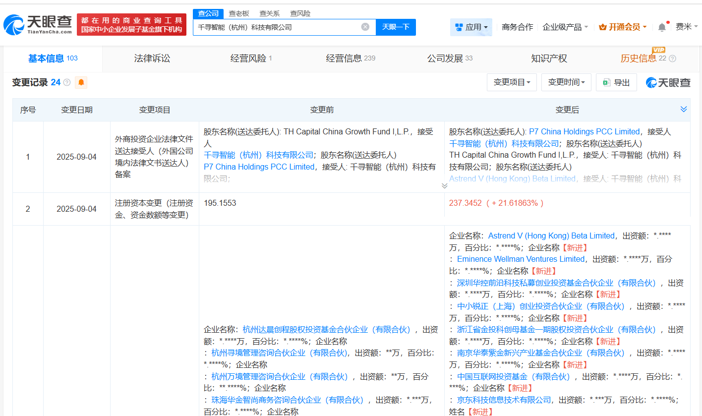 #京东等入股千寻智能# 后者为具身智能机器人公司