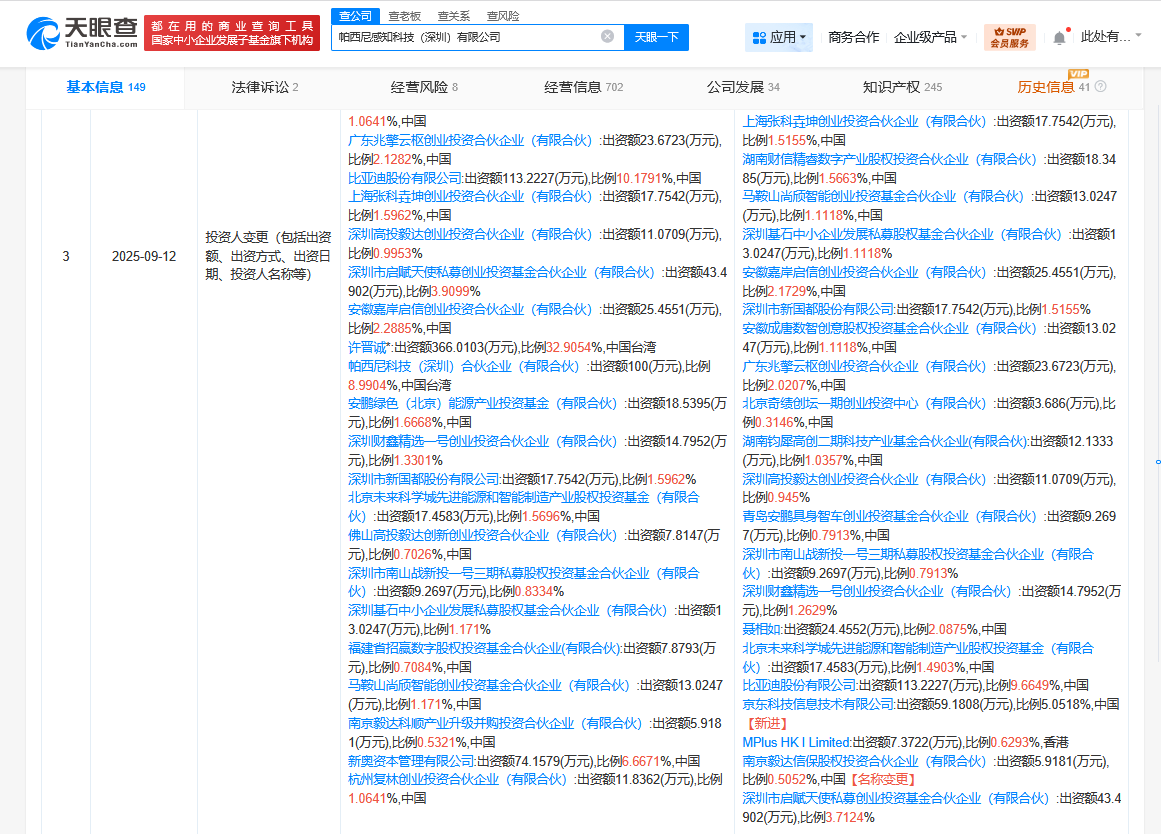 京东入股人形机器人研发商帕西尼