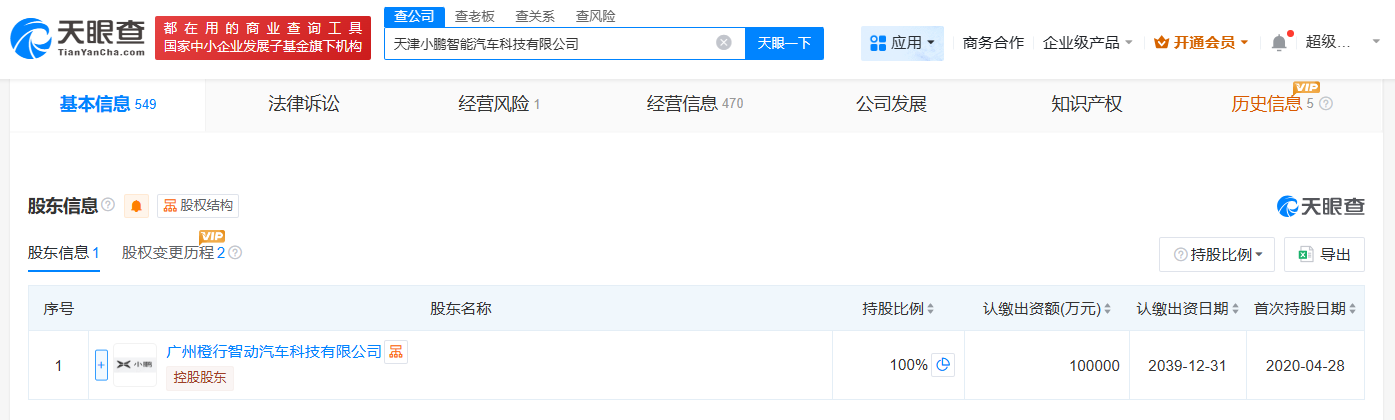 小鹏汽车旗下天津智能汽车科技公司注销