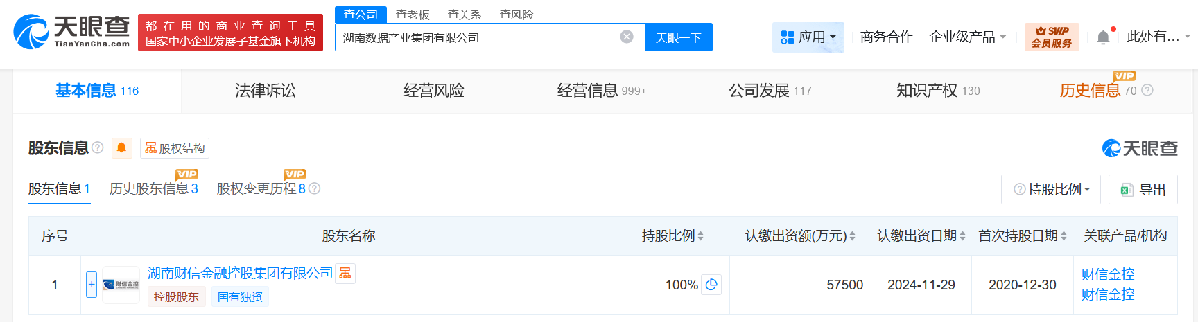 湖南数据产业集团增资至5.75亿增幅15%