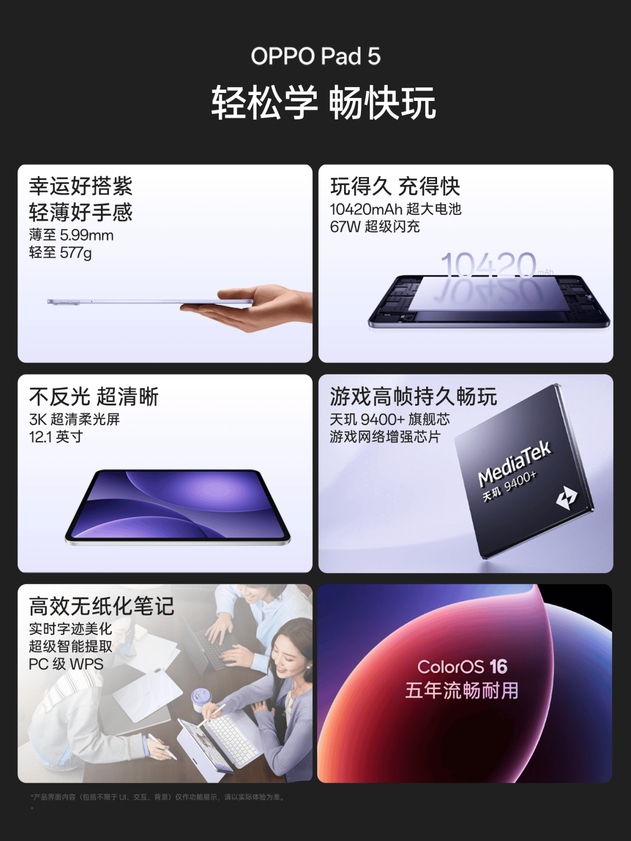 新一代安卓板王之作 OPPO Pad 5 发布 售价2599元起