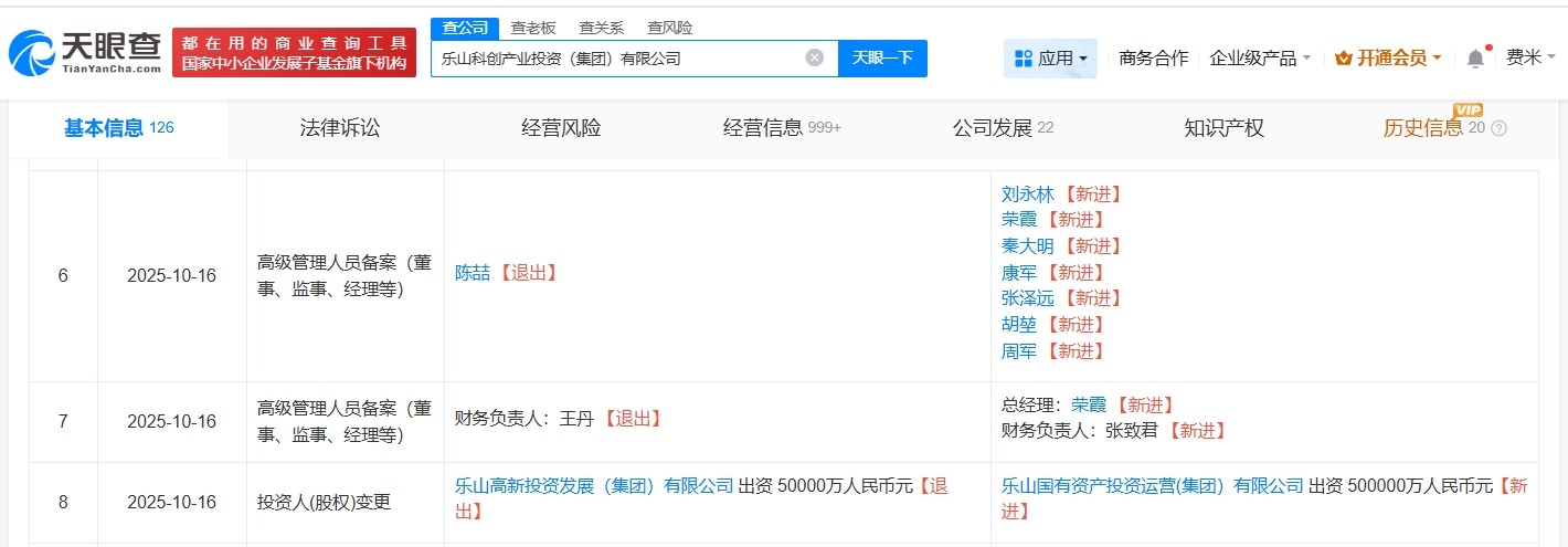 乐山科创产业投资集团增资至50亿