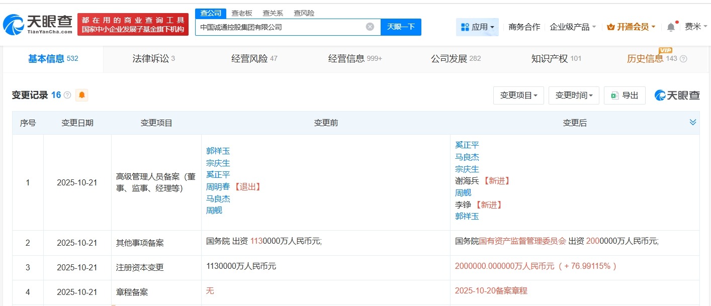 中国诚通增资至200亿增幅约77%