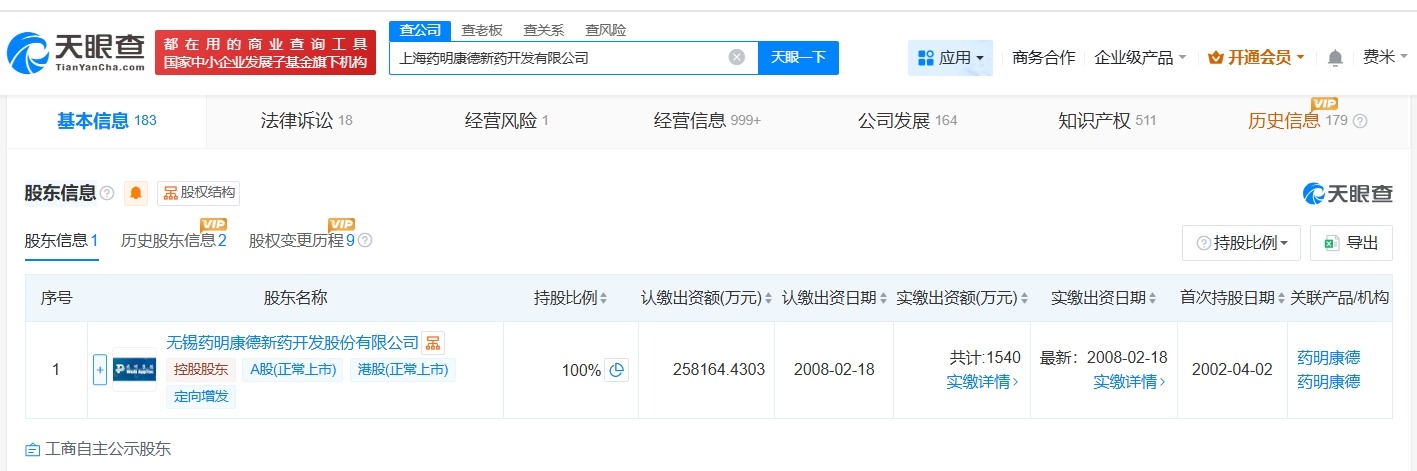药明康德旗下新药开发公司减资至约25.8亿降幅约79%