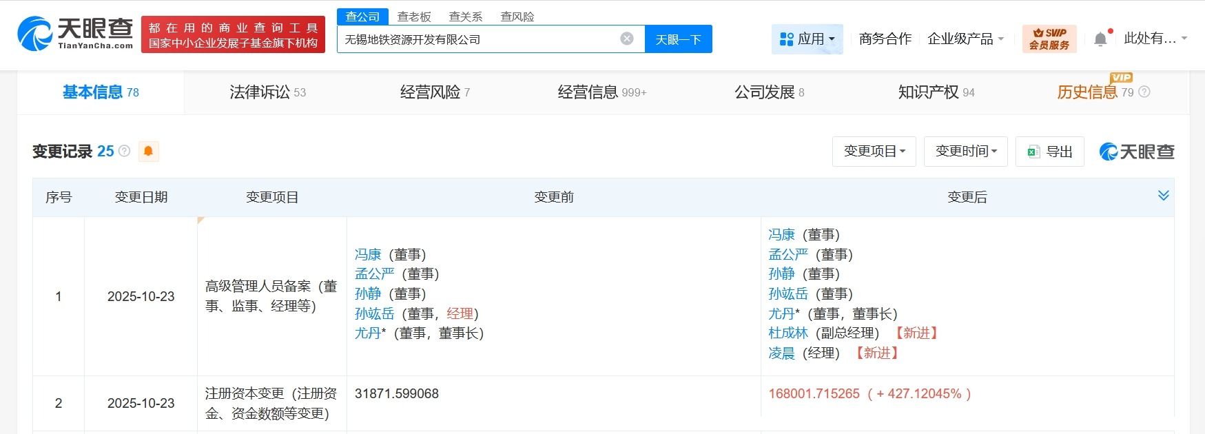 无锡地铁资源开发公司增资至约16.8亿增幅约427%
