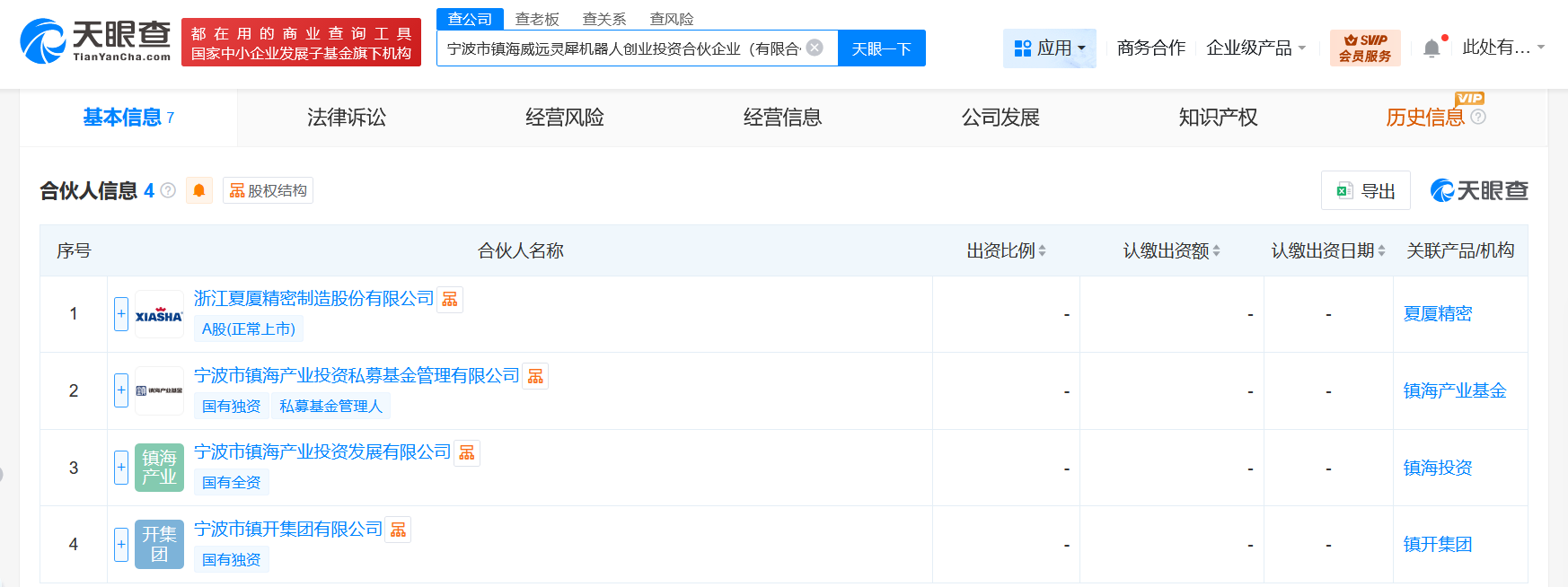 宁波市镇海区新成立机器人创业投资合伙企业出资额1亿