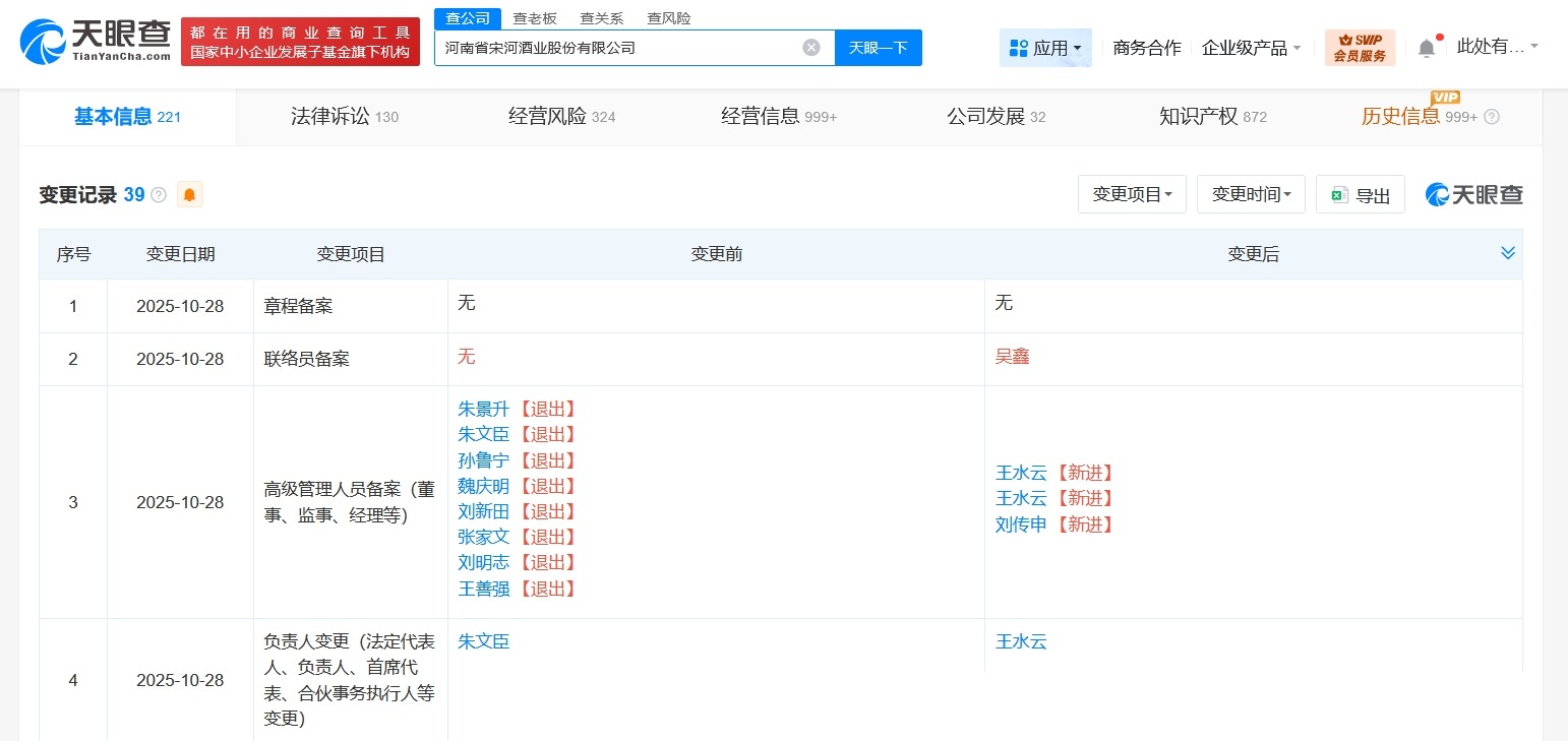 朱文臣卸任宋河酒业董事长