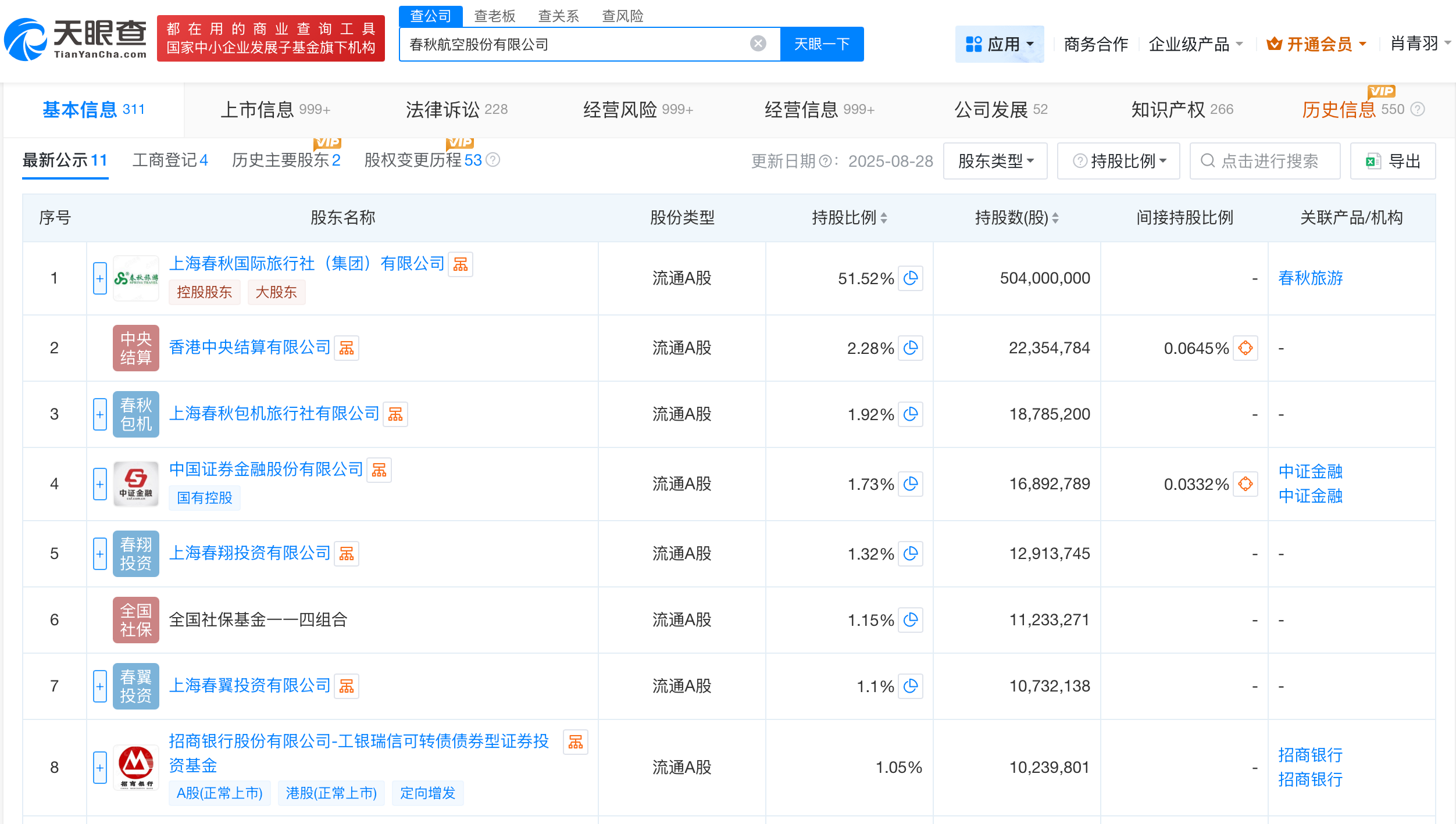 春秋航空对外投资22家企业