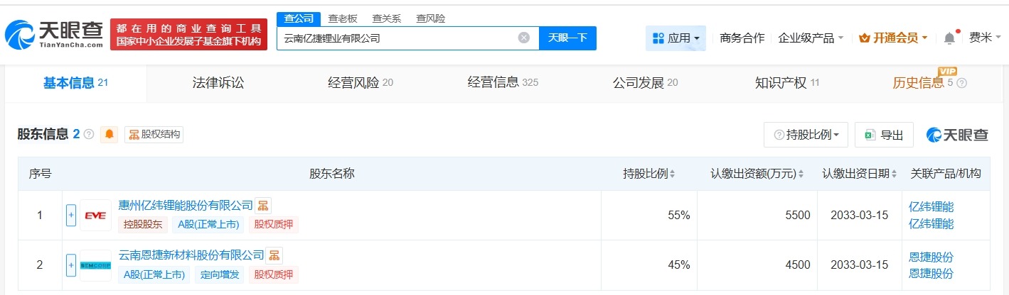 亿纬锂能、恩捷股份合资公司注销