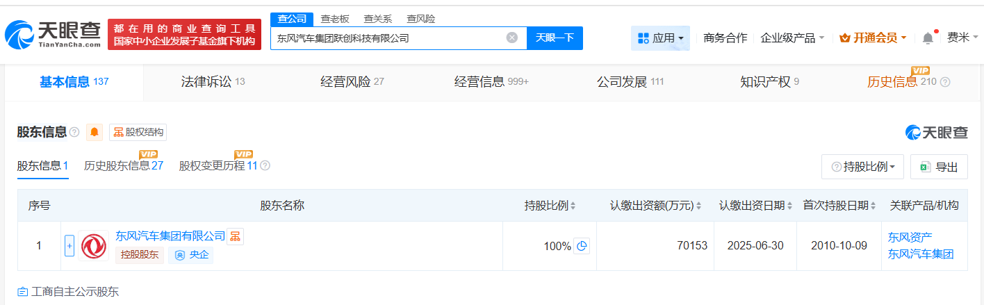 东风鸿泰控股集团公司更名为跃创科技增资至约7.02亿