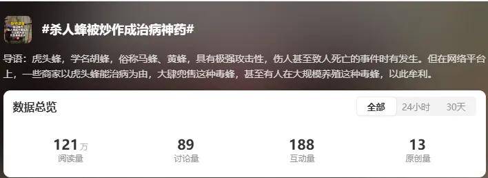 上游6666元教养殖，下游变神药治百病！杀人蜂骗局两头割……